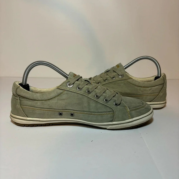 Taos Moc Star Womens Size 11 Distressed Sage Lace Up Shoe Casual Sneaker - Picture 3 of 9